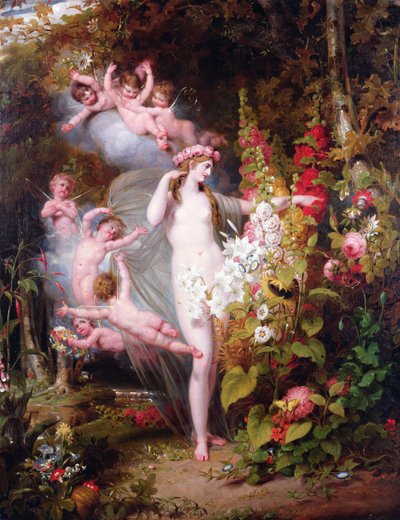 Flora unveiled by Zephyrs by Richard Westall